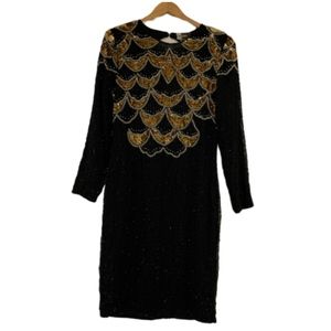 Vintage Carina trophy sheath sequin Art Deco dress